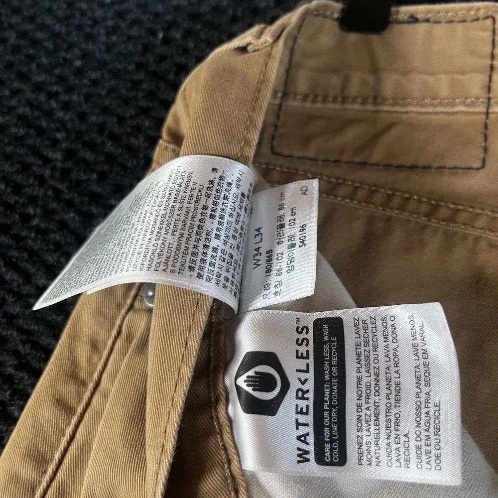 Levis 514 Straight Fit Mens Pants Brown Khaki‎ Tan Cotton W34 L34 S40196